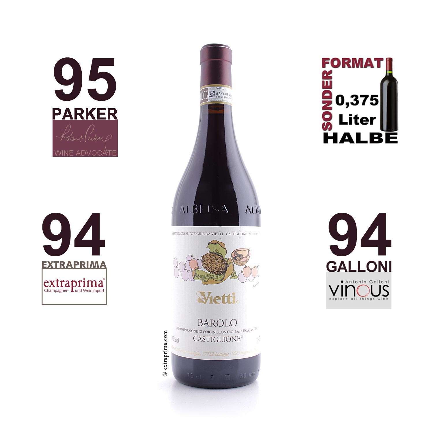 2019 Barolo Castiglione - Vietti | Halbe 0,375-Ltr.