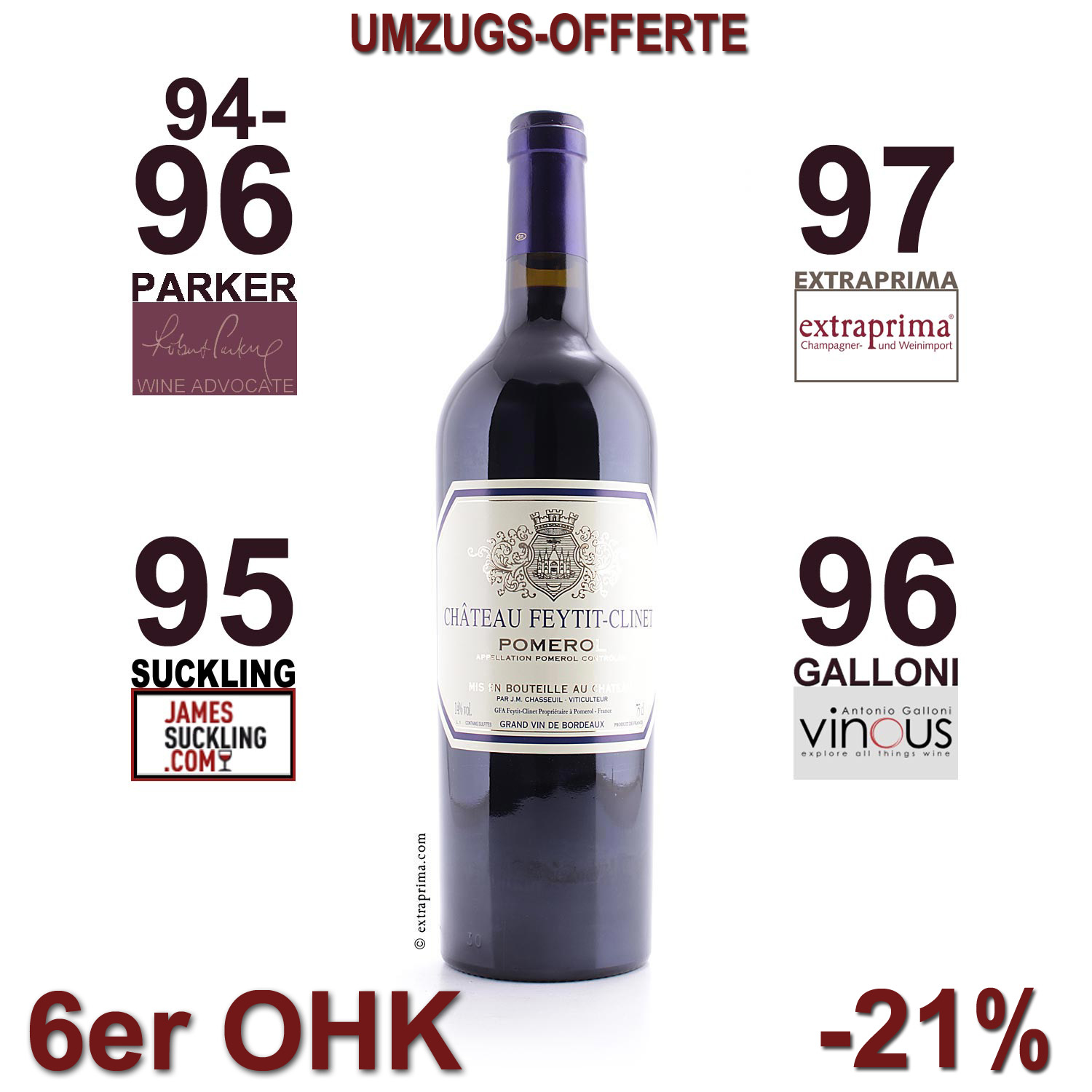 2020 Château Feytit-Clinet - Pomerol | 6er Holzkiste