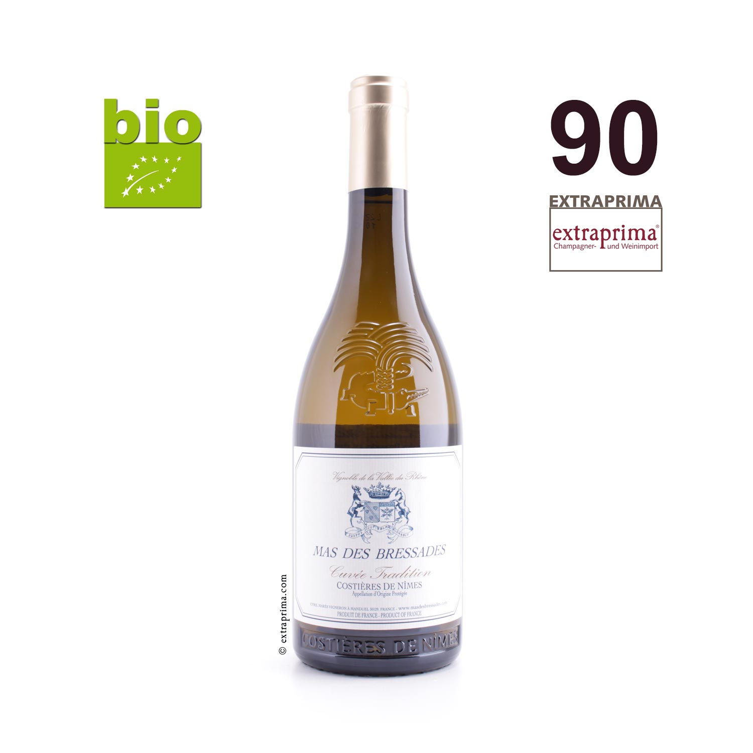 2023 Costières de Nîmes blanc Tradition  - Mas des Bressades -bio-