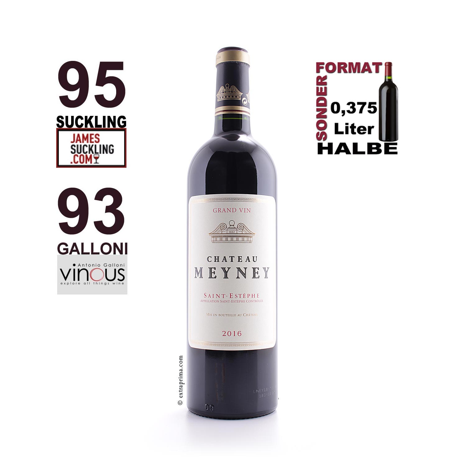 2018 Château Meyney - St.-Estèphe | Halbe 0,375-Ltr.