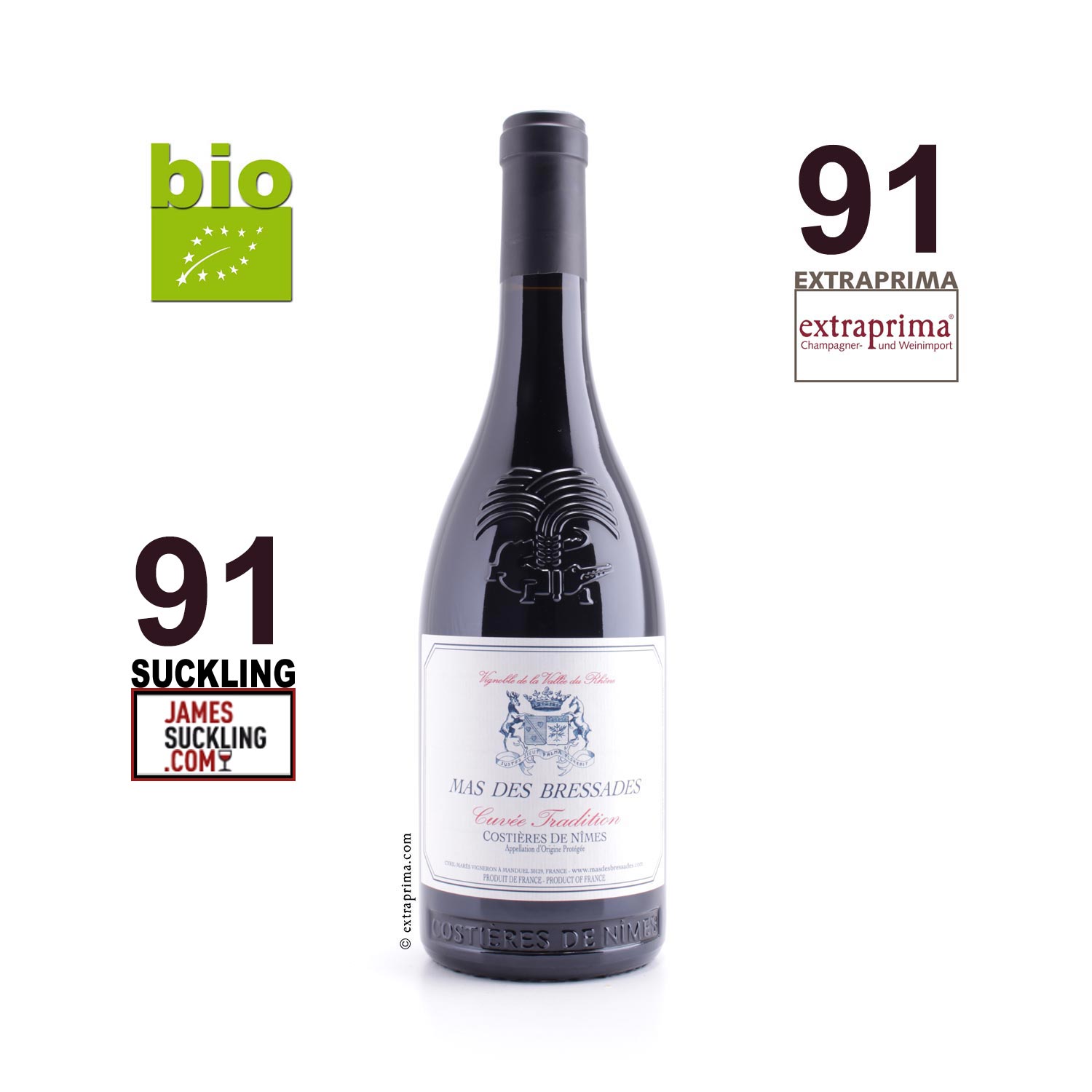 2022 Costières de Nîmes rouge Tradition - Mas des Bressades  -bio-