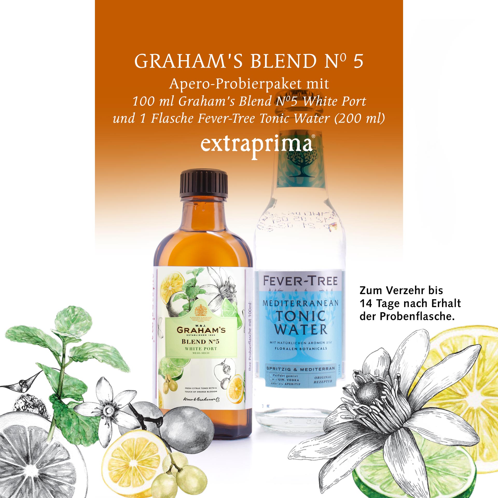 PROBIERPAKET: Graham's Blend No. 5 White Port & Tonic Water