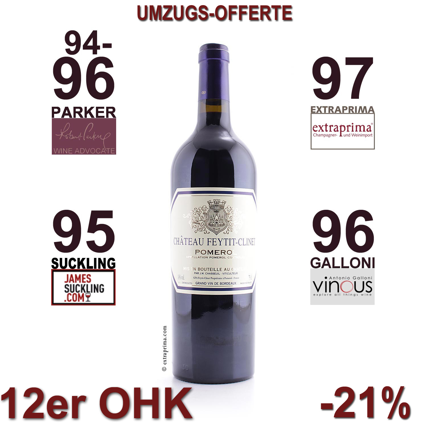 2020 Château Feytit-Clinet - Pomerol | 12er Holzkiste