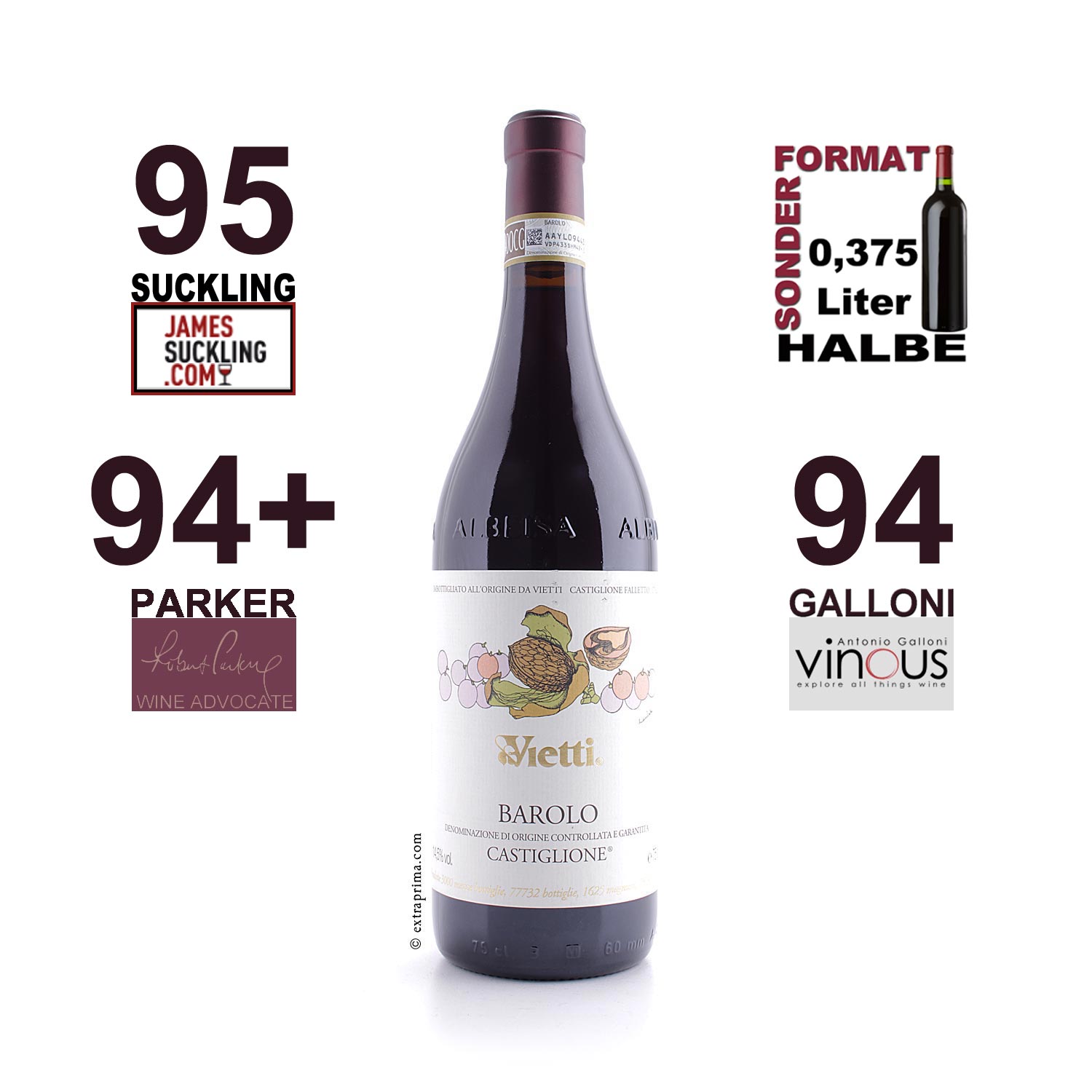 2019 Barolo Castiglione - Vietti | Halbe 0,375-Ltr.