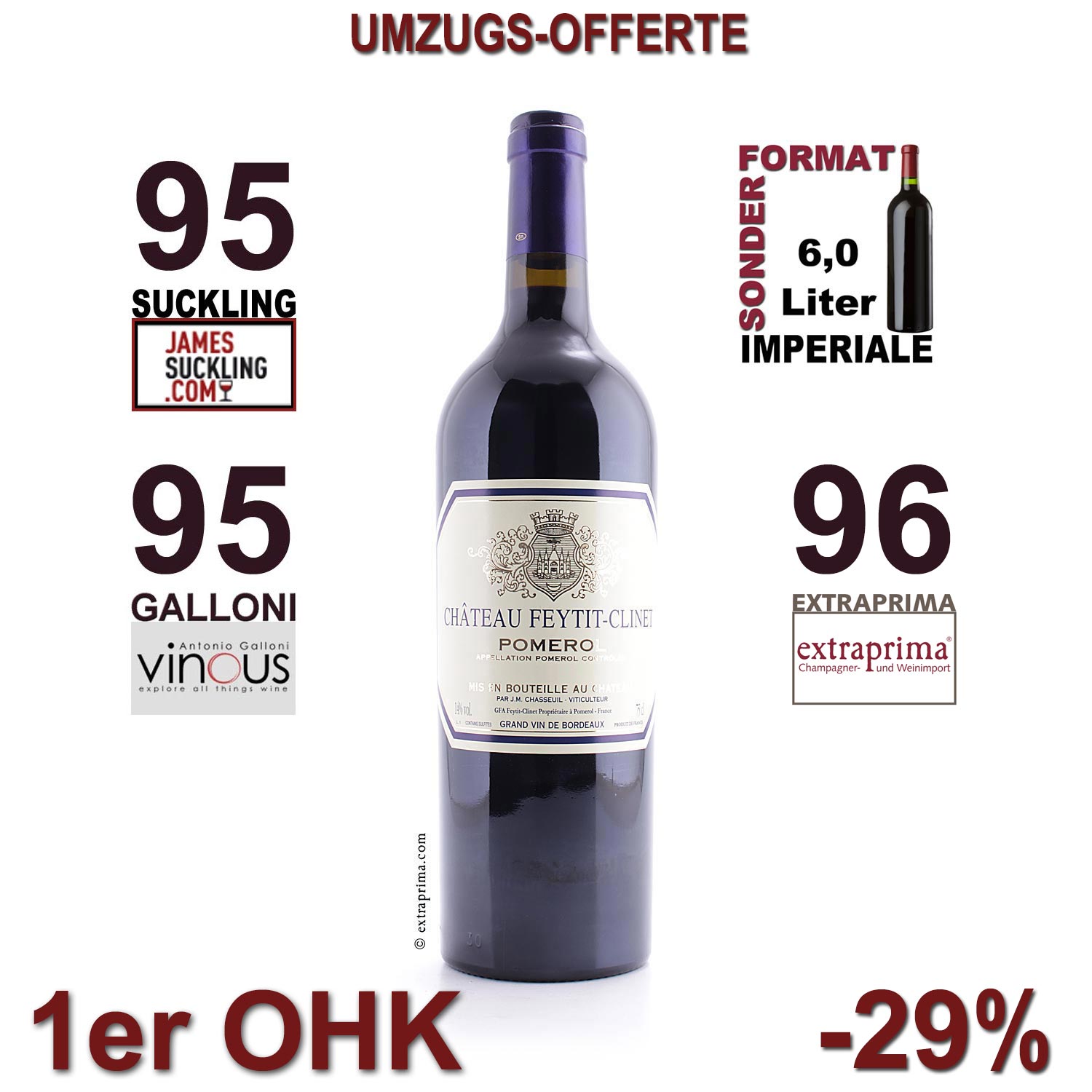 2018 Château Feytit-Clinet - Pomerol | IMP 6,0-Ltr. - 1er Holzkiste