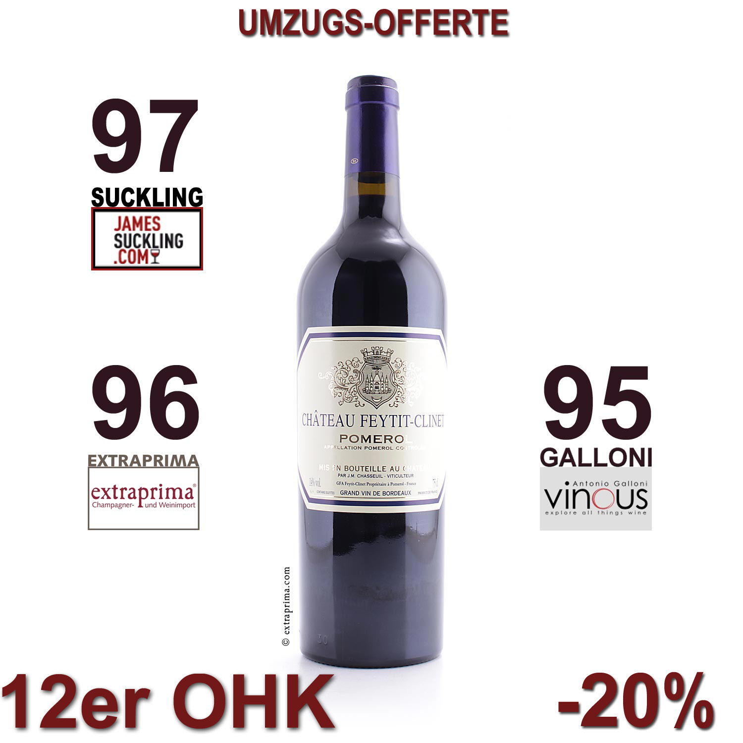 2019 Château Feytit-Clinet - Pomerol | 12er Holzkiste